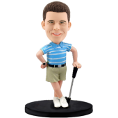 Custom golfing bobble head 