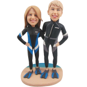 Diving Couple Bobbleheads