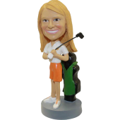 Female Golfer Custom Bobblehead