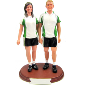 Football Couple Cake Topper