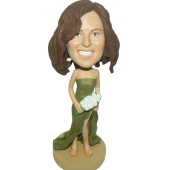 Green Dress Bridesmaid Bobblehead