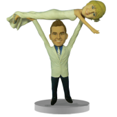 Groom Lifting Bride Custom Cake Topper