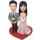 Groom Taking Follower Wedding Cake Topper