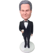 Groomsman Taking Glass