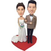 Happy Newlyweds Bobbleheads