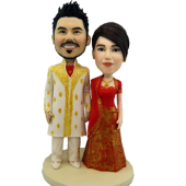 Indian Couple Wedding Cake Topper