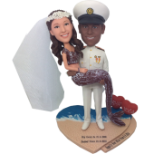 Marine and Mermaid Wedding Bobbleheads