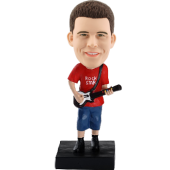 Personalized Bobble Head Guitar Player