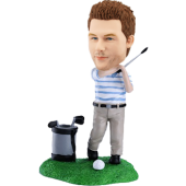 Personalized golfing bobblehead 