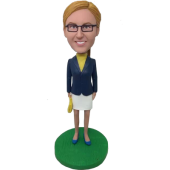 Personalized Skirt Suit Girl Bobblehead