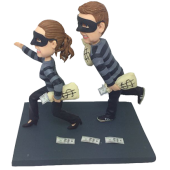 Robbers Couple Funny Bobbleheads