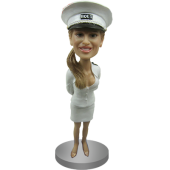 Sexy Girl In Marine Uniform Bobblehead