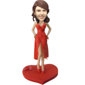 Sexy Girl in Slip Dress Bobbble Head