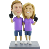Sport Fans Couple Cake Topper