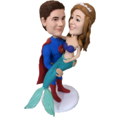 Superman and Mermaid Bobbleheads