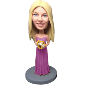 Violet Dress Bridesmaid Bobblehead