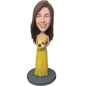 Yellow Dress Bidesmaid Bobblehead