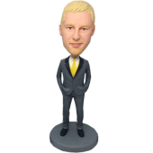 Yellow Tie Groomsman Bobblehead