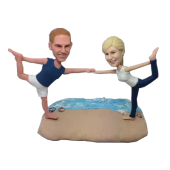 Yoga Couple Wedding Cake Topper