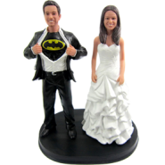 Batman Wedding Cake Topper Bobbleheads