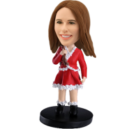Personalized bobblehead Christmas Girl