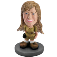 Customized bobblehead Woman adventurer