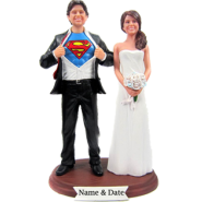 Superman Wedding Cake Topper Bobbleheads