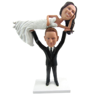 Weight Lifter Wedding Cake Topper