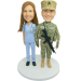 Army and Nurse Custom Wedding Cake Topper