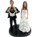 Batman Wedding Cake Topper Bobbleheads