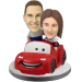 Custom Couple in Car Bobbleheads