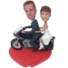 Couple on Motorcycle Bobbleheads