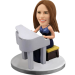 Customized bobblehead Woman Piano