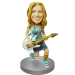 Personalised Female Guitarist Bobblehead
