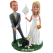 Golfing Bride and Groom Bobbleheads