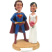 Superman Theme Wedding Cake Topper