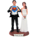 Superman Wedding Cake Topper Bobbleheads