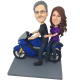 Couple on Motorcycle Bobble Heads
