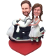 Couple on City Scooter Bobbbleheads