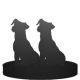 Fully Custom Two Dog Figurines