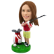 Custom Female Golfing Bobblehead