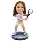 Custom female tennis bobble head