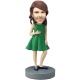 Green Dress Bridesmaid Bobble Head