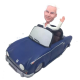 Man in Classic Car Bobblehead