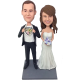 Super Football Fan Wedding Cake Topper